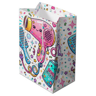 Sac Cadeau Moyen Outils de coiffure mignons dans le style d'art Kaw