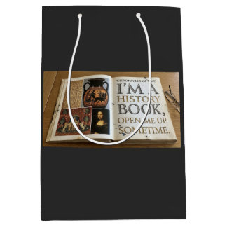 Sac Cadeau Moyen Ouverture du livre d'histoire 