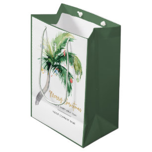 Sac Cadeau Moyen Palm Tree Business Logo Noël