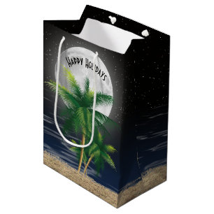 Sac Cadeau Moyen Palmiers De Noël Au Lune