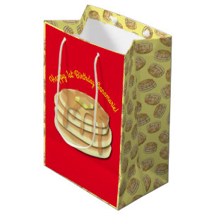 Sac Cadeau Moyen Pancake Anniversaire Fête Flapjack Cute Enfants