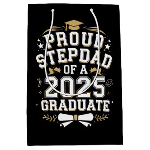 Sac Cadeau Moyen Papa Fier D'un Diplômé De 2025 Remise Des Diplômes