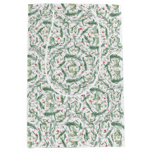 Papier de soie de Noël aux baies et branches d'hiv