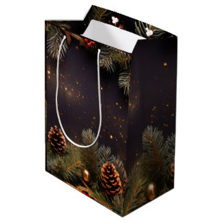 Sac Cadeau Moyen papier d'emballage pour les arbres de Noël