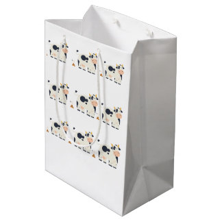 Sac Cadeau Moyen Papier d'emballage « Vache lunatique »