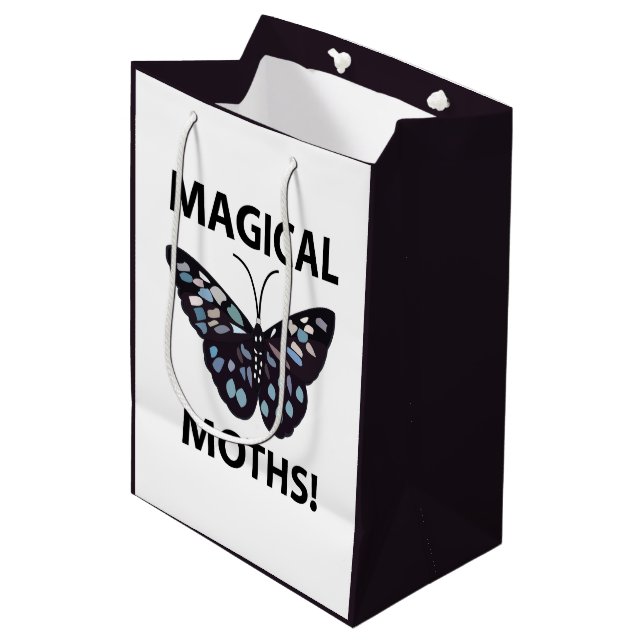 Sac Cadeau Moyen papillon de papillon de nuit papillon magique (Devant Angle)