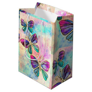 Sac Cadeau Moyen Papillons colorés mignons -