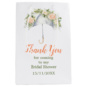 Sac Cadeau Moyen Parapluie Floral pour Enterrement de Vie de Jeune 