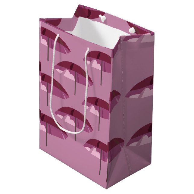 Sac Cadeau Moyen Parapluie rose (Devant Angle)