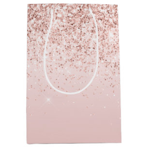 Sac Cadeau Moyen Parties scintillant brillante rose pâle      