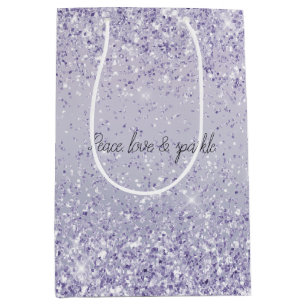 Sac Cadeau Moyen Parties scintillant Ombre violette