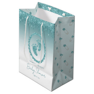 Sac Cadeau Moyen Parties scintillant Turquoise turquoise Pieds de B