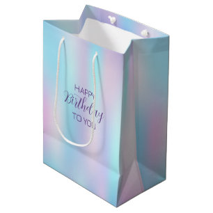 Sac Cadeau Moyen Pastel Colours Abstrait Arrière - plan d'iridescen