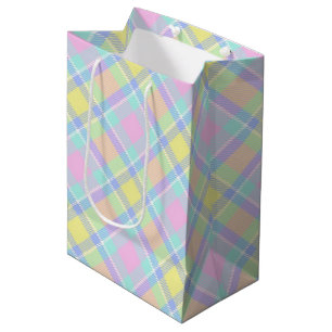 Sac Cadeau Moyen Pastel plaid
