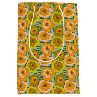 Sac Cadeau Moyen Pastel Poppies Wrapping Paper Bag
