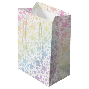 Sac Cadeau Moyen Pastel Rainbow Star Baby shower
