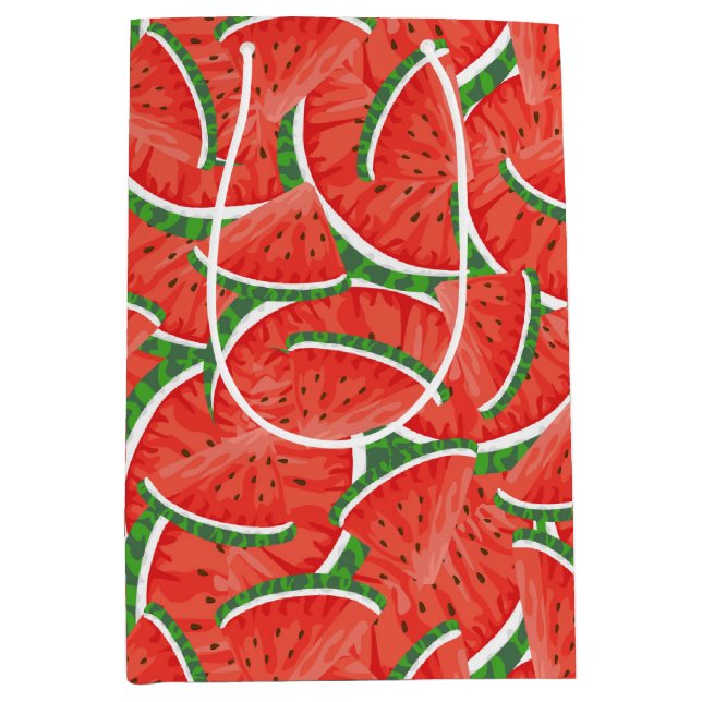Sac Cadeau Moyen Pastèque tropicale fraîche (Devant)