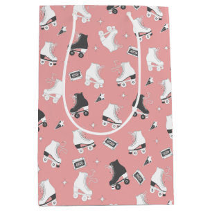 Sac Cadeau Moyen Patins à rouleaux rétro et cassettes de cassettes