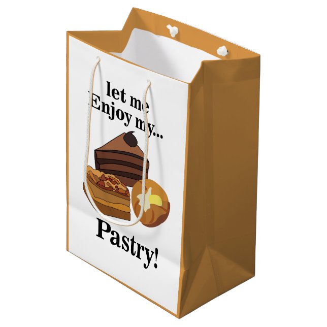 Sac Cadeau Moyen Pâtisserie Boulangerie Chef Pâtissier (Devant Angle)