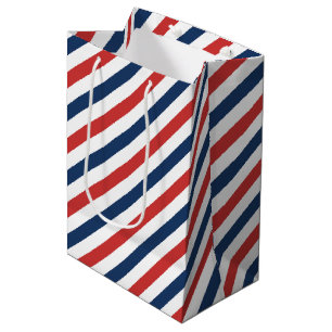 Sac Cadeau Moyen Patriotique Rouge Blanc et Bleu