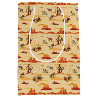 Sac Cadeau Moyen Pays vintage Ouest Cowboy