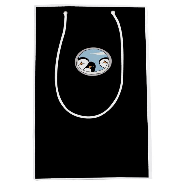 Sac Cadeau Moyen Peekabo Penguins (Devant)