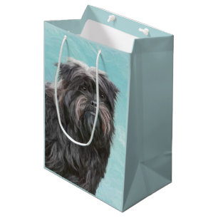 Sac Cadeau Moyen Peinture Affenpinscher - Joli art original chien
