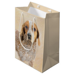 Sac Cadeau Moyen Peinture américaine anglaise sur pilon - Chien Art