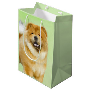 Sac Cadeau Moyen Peinture Chow Chow - Joli art original chien