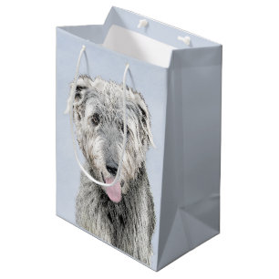 Sac Cadeau Moyen Peinture de Wolfhound irlandais - Joli art origina