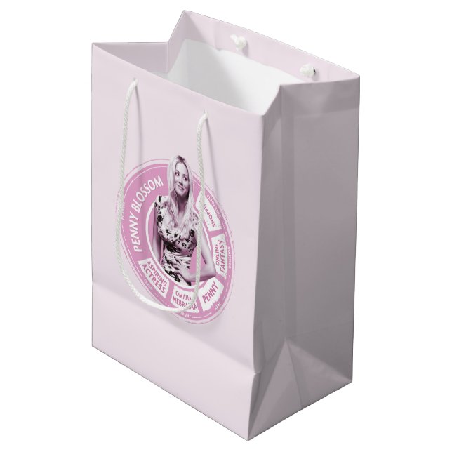 Sac Cadeau Moyen Penny Blossom Info Graphique (Devant Angle)