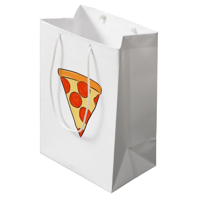 Sac Cadeau Moyen Pepperoni Pizza Slice Classic New York Style Pizza (Devant Angle)