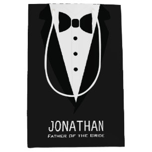 Sac Cadeau Moyen Père moderne de la mariée Mariage Tuxedo