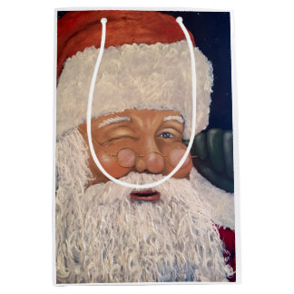 Sac Cadeau Moyen Père Noël clignant