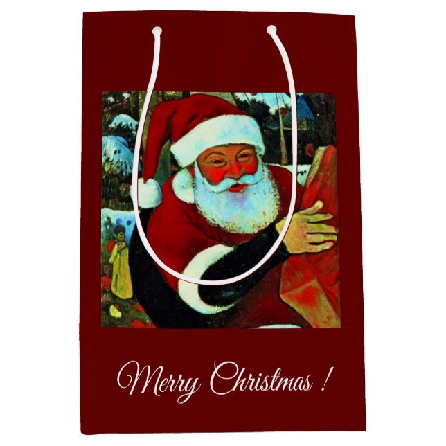 Sac Cadeau Moyen Père Noël / Père Noël (Devant)