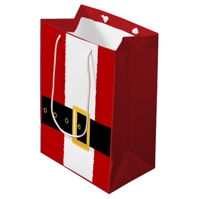 Sac Cadeau Moyen père Noël Suit Christmas Med GB (Devant Angle)