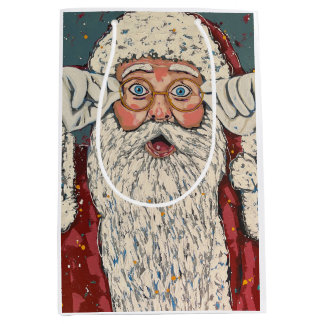 Sac Cadeau Moyen Père Noël Surpris