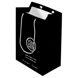 Sac cadeau moyen personnalisé avec logo d'entrepri