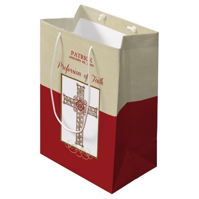 Sac Cadeau Moyen Personnaliser, Bénédictions de RCIA sur la profess (Devant Angle)