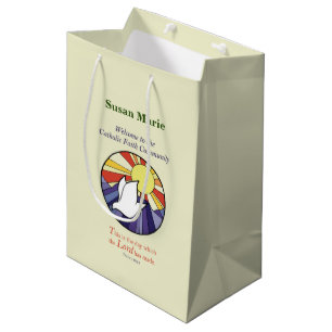 Sac Cadeau Moyen Personnaliser Nom, Cercle de la colombe RCIA sur f