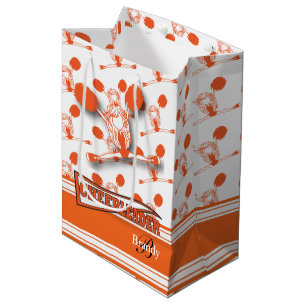 Sac Cadeau Moyen Personnaliser Pom-pom girl orange - Moyen