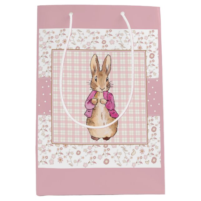 Sac Cadeau Moyen Peter the Rabbit Check & Floral pattern (Devant)