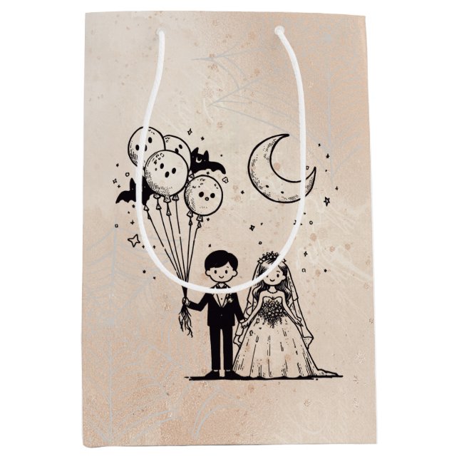 Sac Cadeau Moyen Petit couple éffrayant (Devant)