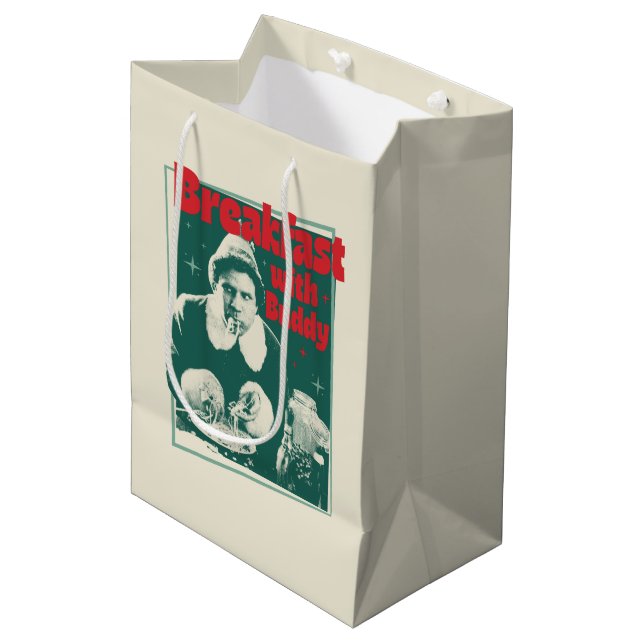 Sac Cadeau Moyen Petit-Déjeuner Avec Buddy (Devant Angle)