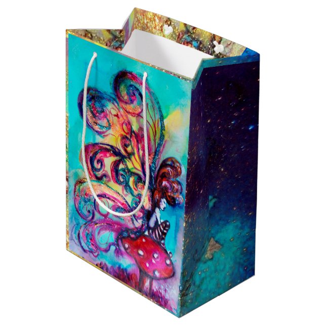 SAC CADEAU MOYEN PETIT ELFÉ DE CHAMPIGNONS (Dos Angle)