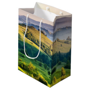 Sac Cadeau Moyen Photo de paysage naturel de collines ondoyantes