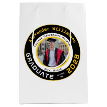 Photo de remise de diplôme jaune noir blanc