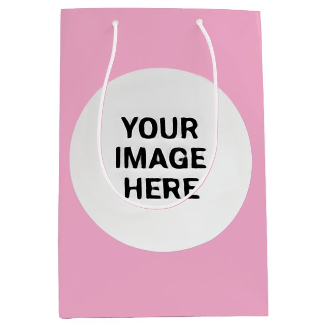 Sac Cadeau Moyen Photo Upload Sticker | Waterproof Square Label  (Devant)