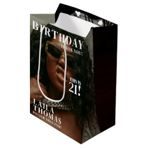 Sac Cadeau Moyen Photos personnalisées Couverture du magazine de fê