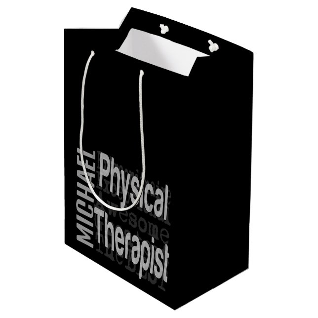 Sac Cadeau Moyen Physothérapie Extraordinaire PERSONNALISÉ (Dos Angle)